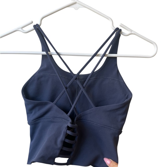 Astoria Women's Lilac Gray Strappy Sports Bra - Picture 5 of 5